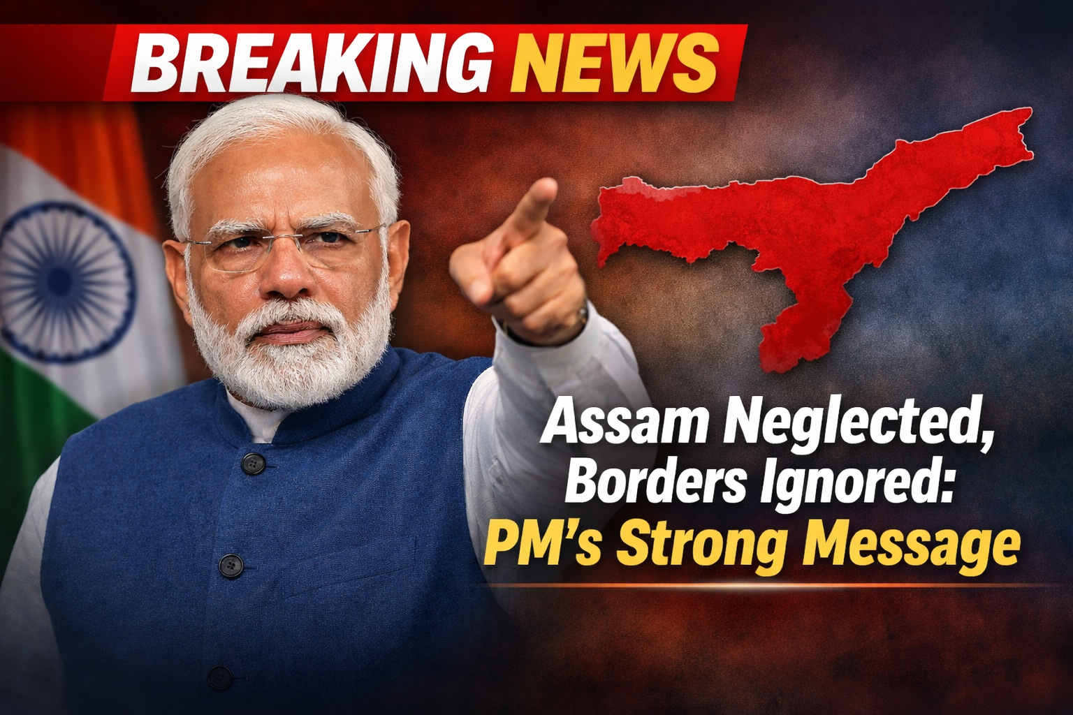 PM Raises Questions Over Assam’s Past Governance, Says Border Issues Were Ignored